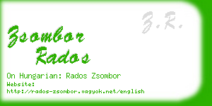 zsombor rados business card